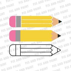 two pencils with different colors on them