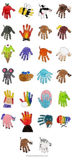 an image of children's handprints made out of different types of hands