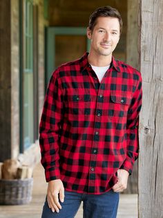 Our Classic Flannel Shirt in Plaids Dressy Enough to Wear Out on the Town Classic Plaid Flannel Shirt, Out On The Town, Buffalo Check, Flannel Shirt, Clothing Items, Favorite Outfit, Buffalo, Casual Button Down Shirt, Men Casual