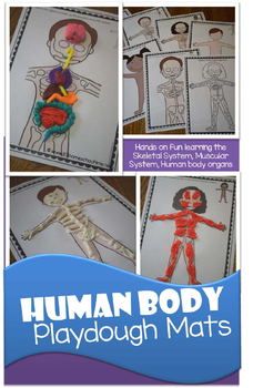 the human body playdough mats