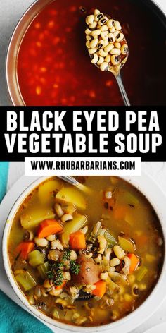 Black eyed pea vegetable soup Black Eye Peas Soup Recipes, Black Eyed Pea Soup Vegetarian, Blackeyed Pea Soup, Bean Meatloaf, Black Eye Pea Soup, Black Eyed Peas Soup