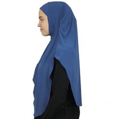 Modefa Long One Piece Instant Practical Hijab – BlueThis instant hijab style is our most modest instant hijab, with extra long front and back panels. This one piece hijab is perfect to wear to the mosque, for prayers, for hajj and umrah, or even everyday use for those who prefer the simple design and modest fit.Features:• One piece (no underscarf)• Extra long length to cover chest and back• Easy to wear• No styling and no pins needed• Durable, quality lycra material• Medium weight, breathable fa Modest Blue Niqab For Eid, Blue Modest Khimar For Eid, Thobes Men, Long One Piece, Sports Hijab, Hajj And Umrah, Small Wall Decor, Lycra Material, Hijab Pins