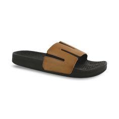 Description Details This slip-on sandal is great for any man. It features a genuine leather upper with visible handcrafted stitch, providing a rugged feel to a casual, comfortable shoe. The cushioned insole contours to the curves of the foot, while the shock-absorbing sole adds durability and lasting support for all-day wear. Heel Height: 1.25". Stretch Gore: Flexible gore stretches and secures your foot with your everyday movement. Supersoft® Microfiber Upper Lining: This lightweight microfiber Shoe Shopping, Sas Shoes, Mule Flat, Shoes Online, Slip On Sandal, Comfortable Shoes, Mule Shoe, Heel Height, Leather Upper