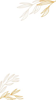 a white and gold background with leaves on the bottom right corner is an empty space for text