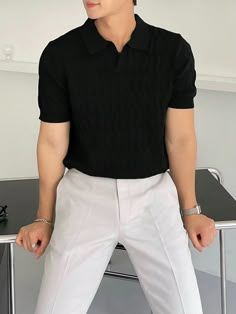 Black And White Outfits Men, Outfits Quotes, Dream Proposal, Classy Outfits Men, Streetwear Jeans, Mens Casual Dress Outfits, Men Stylish Dress, Guys Clothing Styles, Cool Outfits For Men