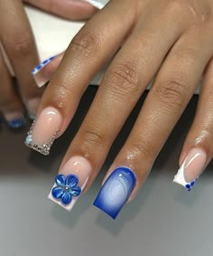 Blue Vacay Nails, Turquoise Short Nails, Baby Blue Acrylic Nails Short, Blue Shirt Nails, Blue Freestyle Nails, Blue Short Nails Ideas, Summer Cruise Nails, Short Nail Designs Blue, Royal Blue Nails Short