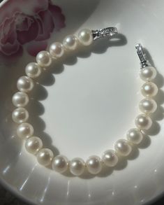 Lovely Freshwater White Pearl Beaded Bracelet, 7.5mm-8mm, Bright Cool White Color, Very High Luster. Classic, Cute and Stunning.   Cute and Stunning   Lustrous Beauty  Pearls ★ Pearl: Genuine Freshwater White Pearl ★ Size: 7.5mm-8mm ★ Shape: Round/Near Round ★ Color: Natural untreated, Bright Cool White, Beautiful ★ Luster: Very High Luster, Wonderful  ★ Surface: Nice, Baby Smooth and Mirror Like, Mostly Very Clean ★ Bracelet Length: 18cm/ 7.09inch, can be extended Accessories ★ Metal: Sterling Elegant Crystal Bracelet With 8mm Beads, 8mm Pearl Beads Bracelet, 8mm Round Pearl Bracelet, Single Strand Pearl Beaded Bracelets, Round Pearl Bracelet With 8mm Beads, Elegant 8mm Beaded Crystal Bracelet, Elegant Round Crystal Bracelet With 8mm Beads, Elegant White Beaded Bracelets With 8mm Beads, Elegant Crystal Bracelet With Polished Beads