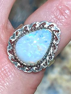 this is very rare fabulous Native American Navajo ring! it is authentic vintage ring in original condition - fabulous condition with only patina to sterling silver. can be polished. the opal displays few natural inclusions of other minerals - see photo. the opal is solid and not doublet and not triplet; it has no cracks and no crazing. intreated rare amazing Nevada opal/Virgin Valley NV comes in a ring case and can be gifted immediately!  please also see photos for a description! how beautiful i October Birthstone Ring, Navajo Ring, Ring Case, October Birthstone Rings, Navajo Rings, October Birthstone, Opal Ring, October Birth Stone, Vintage Ring