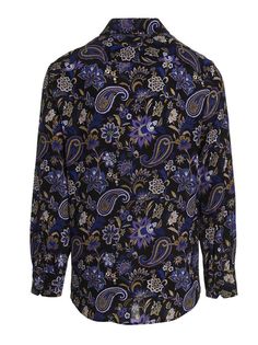 Silk 'Paisley' shirt with an all over floral print, a button closure, and long cuffed sleeves. Composition: 100% silk Mens Paisley Shirts, Etro Paisley, Tory Burch Dress, Barbour Steve Mcqueen, Paisley Shirt, Cotton Poplin Shirt, Suit Accessories, A Button, Rugby Shirt