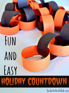 an easy and fun halloween craft for kids to make with construction paper, tape and glue