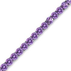 5.0mm Amethyst Tennis Bracelet in Sterling Silver - Save on Select Styles - Zales Purple Things, Geode Jewelry, Wrist Candy, Purple Diamond, Sparkly Jewelry, Purple Jewelry, 925 Silver Bracelet, Pretty Purple, Amethyst Jewelry