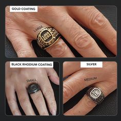 Navy Guardiation Ring, Custom Military Ring, Handmade Military Memorabilia Ring, Marine Crops Ring, Personalized Army Ring, Air Force Ring ✨Item Details ✅ Made of 925 Sterling Silver ✅ Finish Color: Sterling Silver, Gold Plated, Black Rhodium Plated ✅ Dimensions: 20mm Large, 17mm Medium, 16mm Small ✅ Weight: ±23gr Large, ±14gr Medium, ±11gr Small Are you looking for a unique and meaningful piece of jewelry that honors your military service or that of a loved one? Look no further! Our custom rings on Etsy offer you the opportunity to create a one-of-a-kind masterpiece that's perfectly tailored to your style, personality, and military branch. 🎨 Customization Options: 🇺🇸 Military Branch Emblem: Proudly display your military branch's emblem (Army, Navy, Air Force, Marines, Coast Guard) on a Classic Skull Ring As Gift With Polished Finish, Classic Skull Ring Gift, Custom Black Jewelry For Anniversary, Luxury Silver Enamel Ring As A Gift, Luxury Polished Skull Ring As Gift, Luxury Skull Ring With Polished Finish As Gift, Luxury Skull Ring With Polished Finish For Gift, Black Initial Ring With Polished Finish As Gift, Gift Black Initial Ring With Polished Finish