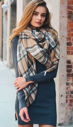 Big Blanket Scarf Three Colors available 1st Picture - White Black 2nd Picture - Khaki 3rd Picture - Beige Square Blanket Scarf, Trendy Blanket, Fall Fashion Accessories, Flannel Scarves, Button Scarf, Checkered Scarf, Plaid Blanket Scarf, Plaid Blanket, Oversized Scarf