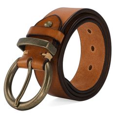 PRICES MAY VARY. ✔ 【Trendy Vintage Style】- This 1.5" wide leather belt with a large brass buckle adds a stylish, retro touch to any outfit, perfect for jeans and casual wear. ✔ 【High-Quality Leather】- Made from premium quality leather, this belt is durable, long-lasting, and ages beautifully, ensuring it remains a staple in your wardrobe for years to come. ✔ 【Versatile and Adjustable】- With multiple size options and 5 holes for adjustment, this belt can fit different waist sizes comfortably. It' Belt Collection, Womens Leather Belt, Wide Leather Belt, Branded Belts, Brass Buckle, Inspired Fashion, Trendy Gift, Western Style, High Quality Leather