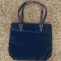 Deep Blue Nwot Navy Tote Shoulder Bag For Office, Casual Blue Shoulder Bag For Office, Estee Lauder, Kate Spade Top Handle Bag, Deep Blue, Ted Baker Icon Bag, Shoulder Bags, Top Handle Bag, Color Blue