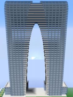 an architectural model of a tall building