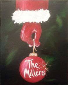 a painting of a red ornament with the words the millers on it