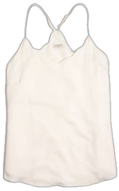 Classic Fitted Cami Top, Classic Summer Camisole Top, Classic White Tank Top For Spring, Classic White Tank Top For Daywear, Chic White Tank Top For Daywear, Cream Cami Top For Daywear, Classic Sleeveless Cream Top, Classic Cream Sleeveless Top, Chic White Camisole For Daywear