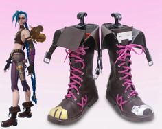 Jinx Wig, Carnival Shoes, League Of Legends Arcane, Vi Cosplay, Lol Jinx, Game Lol, Rate Me, Jinx Cosplay, Arcane Jinx