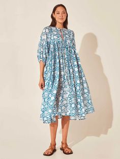 Eliza Rose, Classic Midi Dress, Teacher Fits, Lillian August, Dress Rayon, Boho Summer Dresses, Lantern Sleeve Dress, Loose Shirt, Long Sleeve Casual Dress