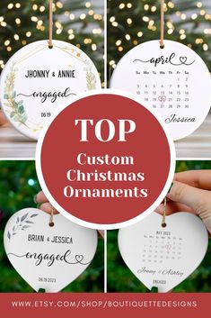 Personalized Engaged married & First Christmas Together Ornament. Calendar Ceramic ornament. Customizable with couples Names & Date. Marriage Date, Engaged Ornament, Engagement Ornament, Name Christmas Ornaments, Couples Ornaments, Custom Ornaments, Engagement Ornaments