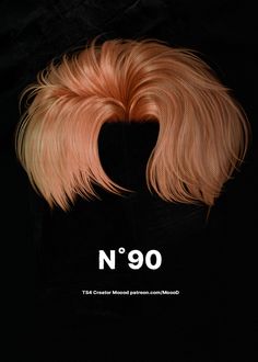 an advertisement for the new hair company, no 90 is shown in front of a black background