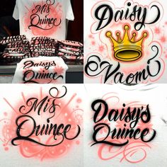 three t - shirts with different designs on them and the words daisy's diner