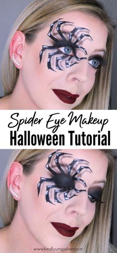 Spider Makeup Halloween, Schminke Halloween, Unique Halloween Makeup, Spider Makeup, Xmas Makeup, 3d Spider, Halloween Makeup Look, Halloween Make-up Looks, Epic Face