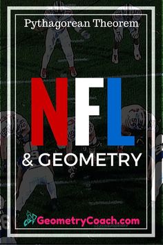 an image of a football game with the words nfl and geometry on it