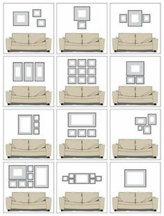 different types of couches with pictures on them