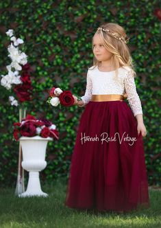 Hannah Rose Childrens Boutique: Adorable Girls Dresses, Clothing & Flower Girl Dresses Fall Wedding Flower Girl Dress, Girls Burgundy Dress, Navy And Burgundy Flower Girl, Flower Girl Red Dresses, Champagne Bridesmaid Dresses Burgundy Flowers, Burgundy Wedding Boho, Vintage Flowergirl Dress, Daughter Bridesmaid Dresses, Flowergirls Dress Fall