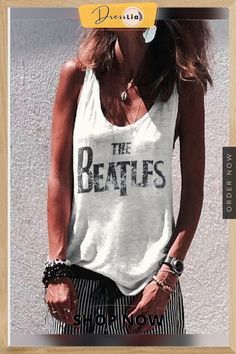 Sleeveless Printed T-shirt White Top Women, Floral Print Tops, Unique Designers, Online Tops, Casual Blouse, Outfits Casuales, Fashion Tops, Casual T Shirts, Print Tops