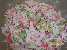 the salad is prepared and ready to be cooked in the oven or on the grill