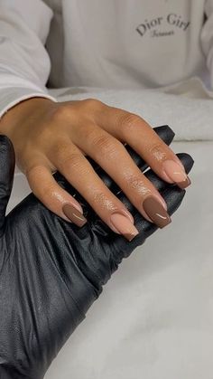 #outfit #nails #nailart #nailidea #ootd #everydaystyle #beauty #makeup #skincare #skincareroutine #routine #hair #hairstyles #weddinghairstyles #blonde #highlights #lowlights #fallhairstyle #falllowlights #lowlights #highlights #curlers #fallnails #nailinspo #simplenails Biab Nails With Tips, Brown Biab Nails, Red Biab Nails, Biab Nail Design, Biab Gel Nails, Brown French Tip Nails, Biab Nail, Biab Nails, Brown Acrylic Nails