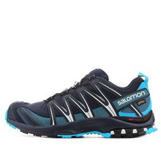 SALOMON Xa Pro 3d Gtx 'Black Blue' 393320 Blue Functional Trail Running Shoes For Outdoor, Dynamic Blue Running Shoes For Outdoor, Functional Blue Trail Running Shoes For Outdoor, Blue Gore-tex Sneakers For Outdoor, Blue Technical Outdoor Sneakers, Blue Trail Running Shoes With Air Cushioning, Technical Blue Outdoor Sneakers, Dynamic Blue Trail Running Shoes For Outdoor, Blue Running Shoes With Shock Absorption For Outdoor