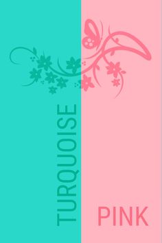 pink and turquoise background with the words,'turroose'in black on it