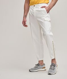 Cargo Gabardine Trousers image 2 Mens Luxury Fashion, Military Inspired, Trouser Pants, 50 Fashion, Brunello Cucinelli, Flap Pocket, Pants