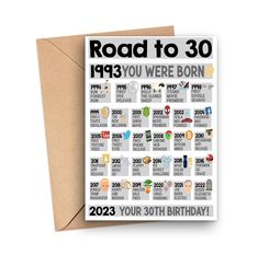 a birthday card with the words road to 45 on it