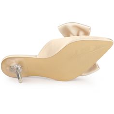 These retro bow slide mules are built on comfortable satin fabric and a sturdy clear stiletto heel, with a signature pointed-toe accentuating the mule's beauty. Perfect to wear this bow slides mules with many outfits your jeans, pants or skirts. Pointy Toe; Bow Decor; Heels; Stiletto heeled; Vamp: Satin; Outsole: Rubber; Heel: ABS; Heel Height: 3.3 inches. Bow Slides, Chelsea Boots Women, Womens Stilettos, Bow Decor, Closed Toe Shoes, Flatform Sandals, Black Velvet Dress, Women Skirts Midi, Stiletto Heel