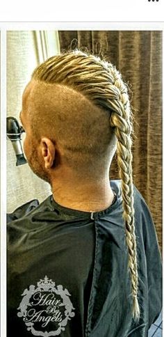 Nordic Braids For Men, Male Viking Braids, Naruto Tattoos, Mohawk Haircut, Beard Shapes