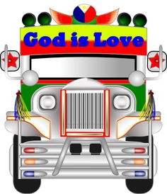 an image of a truck with the words god is love on it