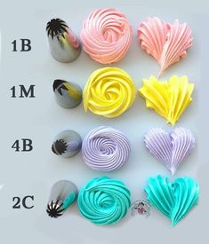 Cake nozzles, Cake Piping Tips Kue Fondant, Cake Nozzles, Deco Cupcake, Baby Cupcakes, Torte Creative, Resepi Biskut, Cake Piping