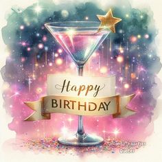 Gif Birthday, Happy Birthday Beautiful, Birthday Sentiments, Good Night Messages, Birthday Messages, Flamingo, Zodiac Signs, Champagne