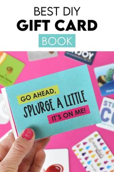 the best diy gift card book for adults and children is featured in this image