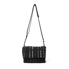 Our signature Bar Bag gets some added glam, rocker style! Shades of metallic studs mix to create our unique couture placement for a bag of distinction…perfect for Bar hopping! The lady-like power bag that is full of punch, chic and sophisticated for all day and all night. Carry this bag your way with 3 handle options to wear a variety of ways: faux leather hard handle, thick chain handle, adjustable crossbody strap. All detachable to wear solo or mixed or go bare as a clutch. 3 detachable handle Studded Rectangular Bag For Everyday Use, Rectangular Studded Shoulder Bag For Everyday Use, Edgy Crossbody Party Bag, Everyday Use Rectangular Studded Shoulder Bag, Edgy Rectangular Shoulder Bag For Party, Edgy Crossbody Bag For Party, Party Shoulder Bag With Metal Hardware, Rectangular Everyday Bags With Studs, Everyday Rectangular Studded Shoulder Bag