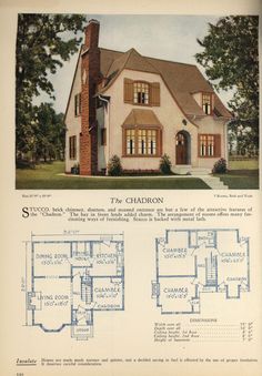 an old house with two story windows and lots of floorplans on the front