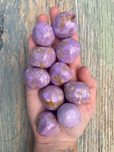 Phosphosiderite Tumbled Stones from Peru - Polished - Grade AA Quality (Choose Size) Phosphosiderite is a beautiful and tranquil Lilac or Orchid colored stone made of Phosphate and Iron which can sometimes have a gold/brown color veining running through it.  This is Natural Phosphosiderite. All of its colors, patterns, natural inclusions and characteristics will be unique to each individual stone. Height Around 1 in Width  Around 1 in Weight  See variations Ships with love by Aliscia & Gianna fr Orchid Color, Magic Stones, Crystals Healing Properties, Spiritual Crystals, Magical Gift, Colored Stone, Crystal Crafts