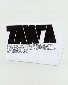 a piece of paper that has some type of sticker on it with the word zara in black and white