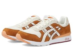 ASICS Sportstyle GT-II - Men's Shoes : Caramel/Cream : Wherever the day may take you, do it in comfort with the ASICS Tiger GT-II. Traditional lace-up closure for a secure fit. Soft suede overlays and breathable mesh underlays. GEL technology cushioning provides excellent comfort. Padded heel collar offers a comfortable, supportive fit around the ankle. Branding on tongue, sockliner, and outsole. Leather and synthetic upper. Synthetic lining, insole, and rubber outsole. Imported. Measurements: W Asics Sportstyle, Asics Tiger, Caramel Cream, Caramel Creams, Soft Suede, Caramel, Do It, Men's Shoes, Shoes Sneakers