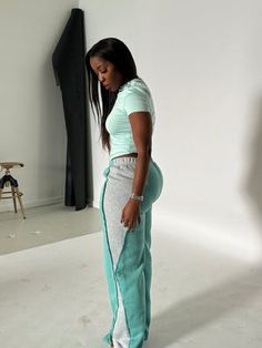 Amina Sweatpants - Silhouette Stylez Trendy Joggers With Ribbed Waistband For Loungewear, Athleisure Sweats For Lounging, Wide Leg Athleisure Activewear For Lounging, Trendy Cotton Joggers For Lounging, Relaxed Fit Sportswear Bottoms For Loungewear, Trendy Cotton Bottoms For Loungewear, Trendy Cotton Loungewear Bottoms, Trendy Cotton Loungewear Pants, Cozy Fit Athleisure Joggers For Leisure